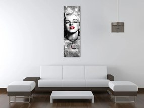 Gario Órás falikép Felvillanyozó Marilyn Monroe - 3 részes Méret: 90 x 70 cm