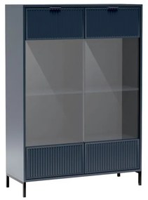NISKA ELEGANZO LS-8 Üveges Vitrin Indigókék Színben
