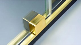 Prizma csúsztatható walk-in zuhanyfal_90x195, szálcsiszolt arany