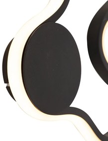Modern fekete fali lámpa LED-del - Plomp