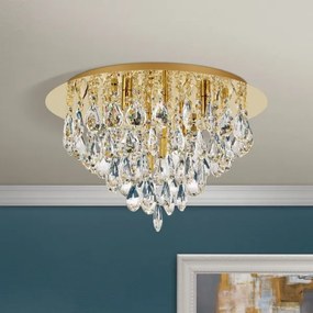 Orion DLU 2516/45-Kristály mennyezeti lámpa CELESTE 6xG9/40W/230V átm. 45 cm arany