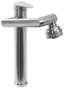Fürdőszobai csaptelep Rea PACO Nickel Brush INOX High