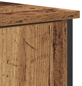 Szekrény Régi Fa 70x30x80 cm Feldolgozott Fa és Acél