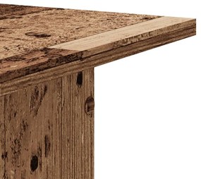 2 db antik fa színű szerelt fa növénytartó állvány 30x30x80 cm