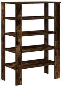 füstös tölgy színű szerelt fa cipőtartó 61x32x87,5 cm