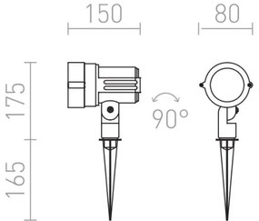RED - Design Rendl - R10527 - LED Kültéri lámpa GARY LED/10W/230V IP65 szürke