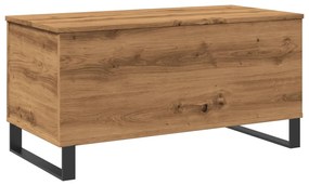 kézműves tölgy színű szerelt fa dohányzóasztal 90x44,5x45 cm