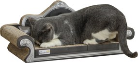 PawHut Karton Macska Kaparó Kanapé 2 az 1-ben Macska Kaparó Macskagyümölcs Kiegészítővel Benti Használatra 56,5x24x26 cm Barna | Aosom