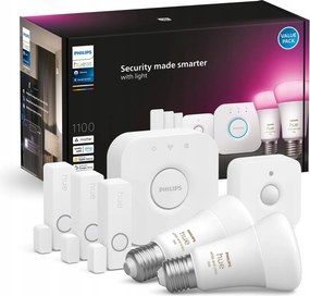 2x Led izzó E27 Rgb Bridge 3x Secure kontakt érzékelő Philips Hue