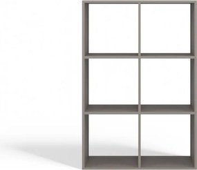 Malax 2x3 polc, 110x75x30 cm, agyag színű