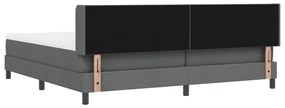 Ágykeret Matrac Hozzá, Sötétszürke, 200x200 cm, Szövet.