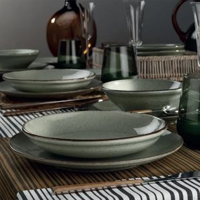 24 részes zöld porcelán étkészlet