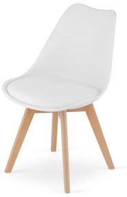 Fehér BALI MARK szék bükkfa lábakkal