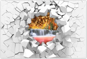 Poszterek 90x60 Narancssárga vízesés