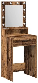 Sminktükör fiókkal polcokkal Öreg fa 50 x 41 x 135 cm Faanyag