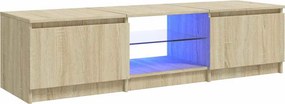 vidaXL sonoma tölgy színű TV-szekrény LED lámpákkal 140x40x36 cm