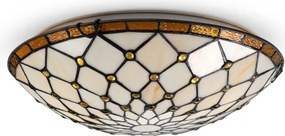 BRILAGI - Tiffany stílusú ólomüveg mennyezeti lámpa IVORY 2xE27/60W/230V átm. 40 cm
