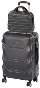 TraveLux Max III gurulós bőrönd szett fekete