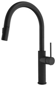 Sapho - Mosogatócsap kihúzható permetezővel FLAWO matt fekete