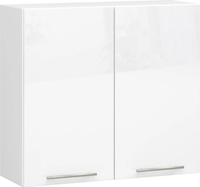 Akasztós Konyhaszekrény Olivia W80 H720 Fehér-fehér Fényes Akd