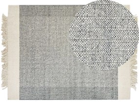 Törtfehér és szürke gyapjúszőnyeg 160 x 230 cm TATLISU Beliani