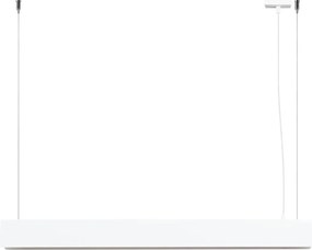 Függőlámpa fehér hosszúkás 120 cm izzóval az asztal felett 3000K Sollux