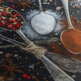 Egy kanál képe fűszerekkel (120x50 cm)