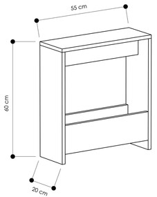 Kis asztal Simpi - Black Wood