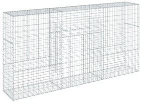 horganyzott vas gabion kosár fedéllel 300 x 50 x 150 cm