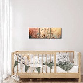 Kép - Vadvirágok (órával) (90x30 cm)