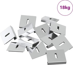 vidaXL Tükör tartó konzol 340 pcs Nikkel 35 x 30 x 8,3 mm Acél