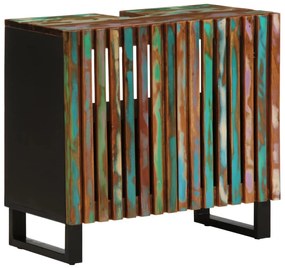 Tömör akácfa fürdőszobai mosdószekrény 62 x 34 x 58 cm