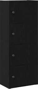vidaXL Könyvespolc fekete tölgy 40x24x102 cm gépesített fa