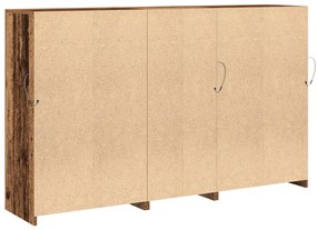 Tálaló LED világítással Viharvert fa 162x37x100 cm Műanyag