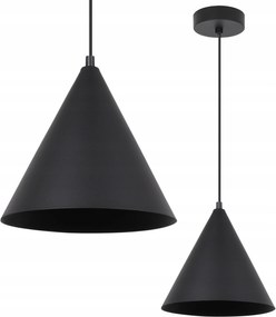 Mennyezeti Lámpa Függeszték Csillár Fekete Modern Nagy Kúp Loft 25CM E27