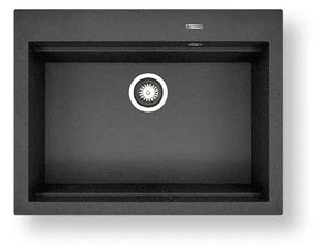 Pyramis 70094201 - Konyhai mosogató SIROS 67 x 51,5 cm gránit/fekete