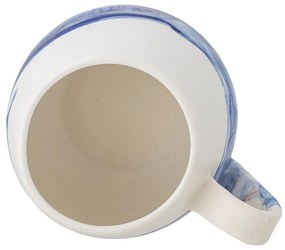 Fehér-kék kőedény csésze szett 4 db-os 250 ml Lyre – Bloomingville