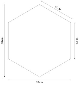 Kárpitozott panel - Hatszög - 30x26cm Szín: Tengerészkék
