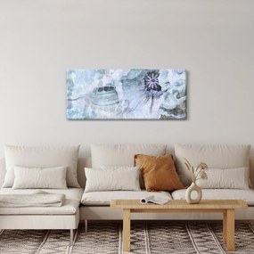 Kép - Virágos freskó téglafalon (120x50 cm)