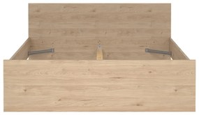 Natúr színű franciaágy tölgyfa dekorral 160x200 cm Naia – Tvilum