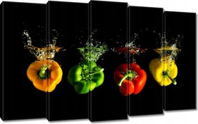 Vászonkép 150x95 Négy színes paprika