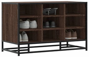 cipőpad barna tölgy 84x40x53,5 cm Gépi fa és fém