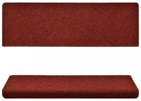 10 db öntapadós lépcsőszőnyeg 65 x 21 x 4 cm bordói téglalap alakú széllel