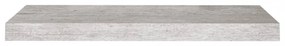 2 db betonszürke MDF lebegő fali polc 60 x 23,5 x 3,8 cm