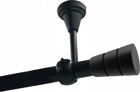 Függönykarnis szimpla Mennyezeti Fém 19mm Fekete 400cm Basic Henger Kerekek Nélkül