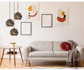 ITALUX PND-2424-3S-GR+GD - Csillár zsinóron PALERMO 3xE27/40W/230V