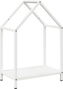 vidaXL fehér hidegen hengerelt acél tűzifatároló 40x25x60 cm