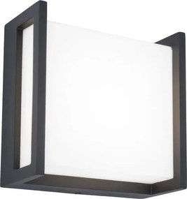 Homlokzati lámpa szürke kültéri fali lámpa Qubo Led 9.5W IP54 Lutec