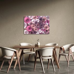 Absztrakt kép Rózsa virága (üvegen) (70x50 cm)