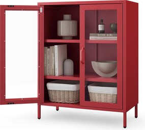 Vitrin GINA, 800 x 1015 x 400 mm, Modern: piros